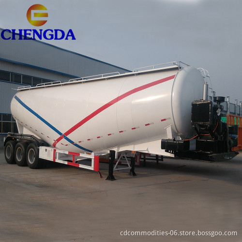 Chengda 45m3 54 Ton Wax Polishing Loading Weight Bulk Cement Semi Trailer For Sale